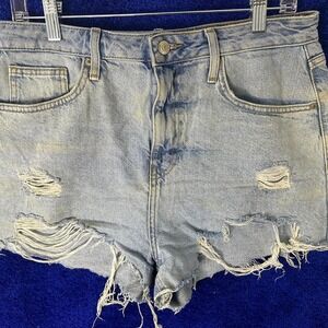 Forever‎ 21 blue denim shorts #denimshorts